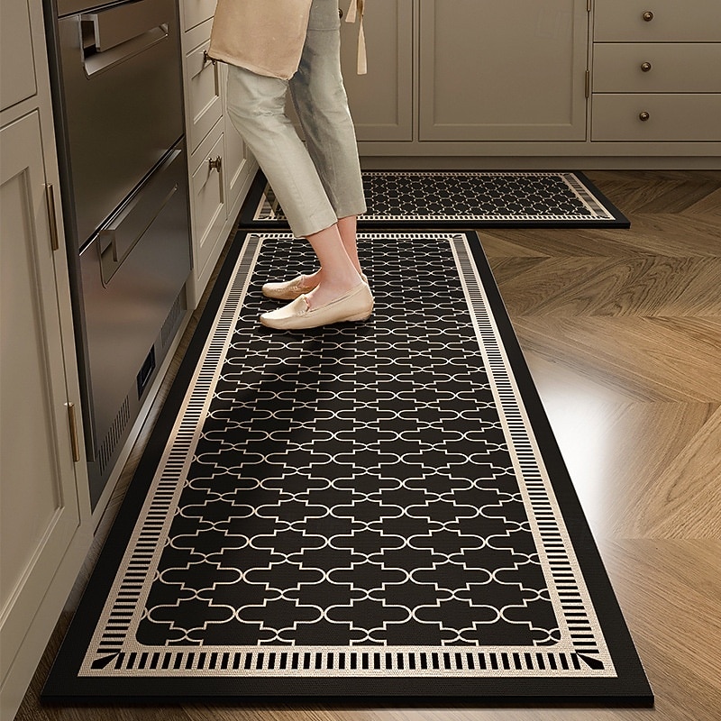 Kitchen Runner Rugs Non Slip Absorbent Oil Resistant Long Hallway Carpet Washable Stain Resistant Cuttable Entryway Floor Mat Kitchen Floor Protector Home Decor