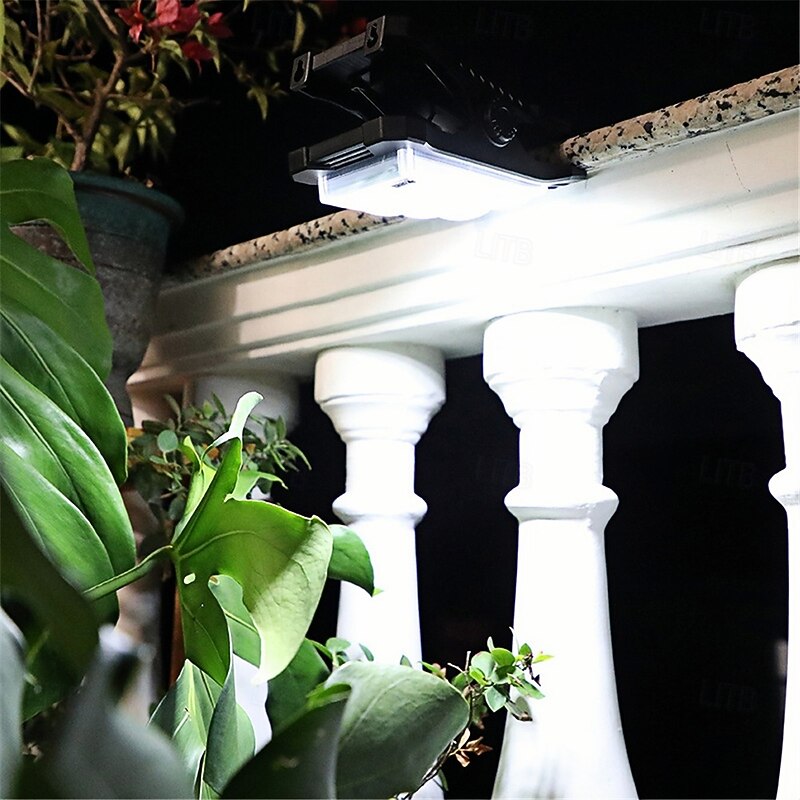 Usb Charge Solar Clip Light Outdoor Portable Waterproof Body Sensor Lamp Courtyard Garden Lamp Patio Home Camping Wall Lights  1PC3