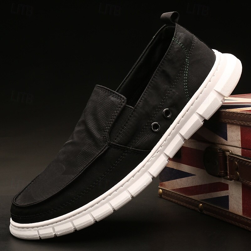 Men's Beige Slip-On Loafers with White Sport Sole – Casual Fashion Shoes for Weekend Outings, Driving and Daily Wear2