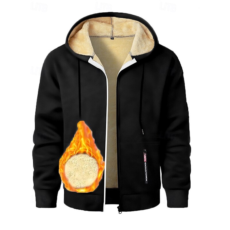 Men's Hoodie Full Zip Hoodie Zip Up Hoodie Zip Hoodie Sweatshirt Fleece Hoodie Black Wine Army Green Navy Blue Brown Hooded Plain Pocket Sports & Outdoor Daily Holiday Polyester Streetwear Basic2