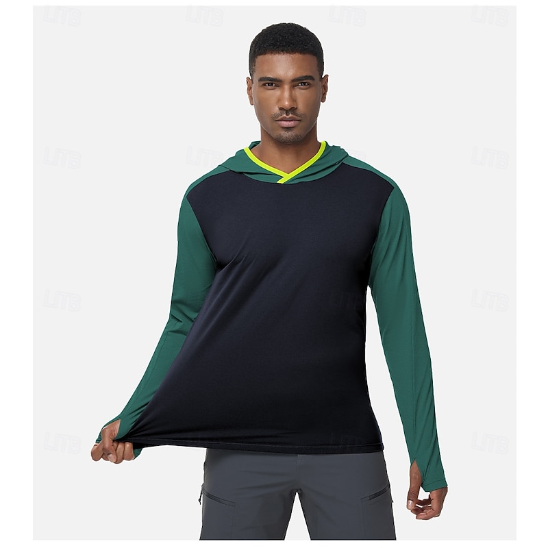 Men's Cropped hoodie / Crop hoodie Classic Long Sleeve Bike Top with 3 Rear Pockets Breathable Sports Black Dark Navy Gray Clothing Apparel - Main Image