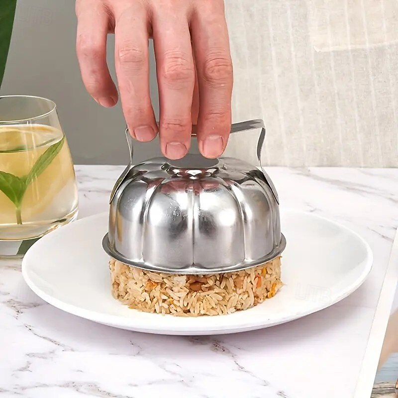 Stainless Steel Rice Ball Mold, Easy-Shape Onigiri Maker, No Electricity Required, Ideal for Pumpkin and Geta-Shaped Rice Balls, Perfect for Home and Restaurant Use