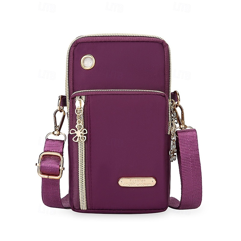 Women's Waterproof Crossbody Shoulder Bag with Multi-Pocket Design, Lightweight Nylon Travel Purse for Outdoor, Sports and Daily Use