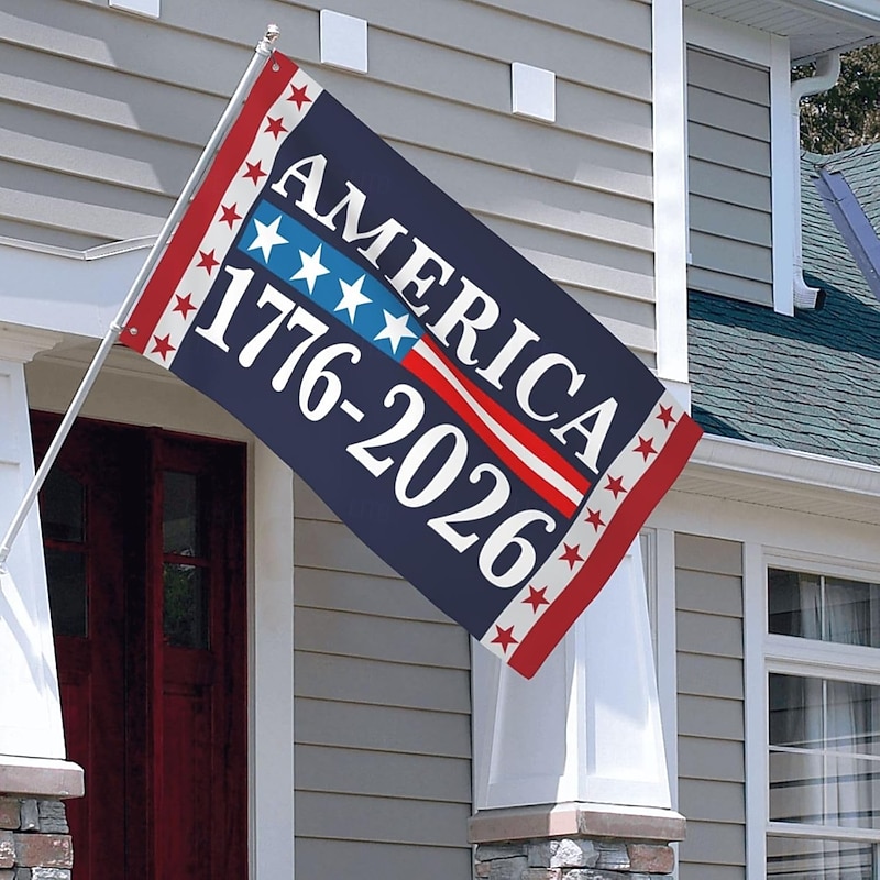 250th Birthday Flag 3x5 1776 2026 250 Years Anniversary Flag Sign 4th of July Banner Tapestry For Room Yard Sign Decor No Flagpole