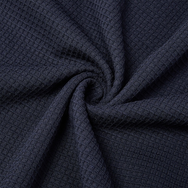 Men's Sweatshirt Waffle Sweatshirt Pullover Hoodie Sweatshirt Pullover Quarter Zip Sweatshirt Navy Blue+Black Standing Collar Plain Patchwork Color Block Textured Sports & Outdoor Casual Daily4