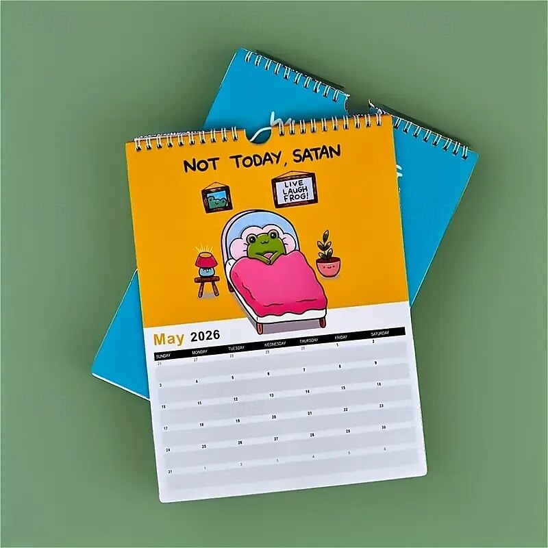 2026 Cute Animal Wall Calendar Monthly Planner with Cute Penguin, Cat, Tiger, Ninja, and Characters January to December 2026 Perfect for Anime Fans, Home, Office Decor Ideal Gift for Anime Lovers4