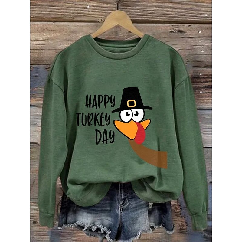 Women's Pullover Sweatshirt Hoodies Graphic Animal Letter Fashion Casual Long Sleeve Crew Neck Round Neck Regular Tops Street Dailywear Casual Print Black Orange Green Spring Fall Winter3