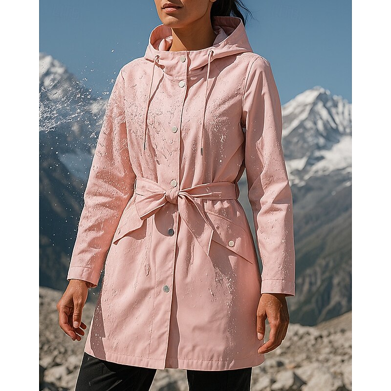 Women's Outdoor Jacket Hiking Jacket waterproof jacket Outdoor Waterproof Windproof Hiking Outfits Hiking Clothes Spring Autumn / Fall Jacket Hunting Climbing Camping / Hiking / Caving Solid Color