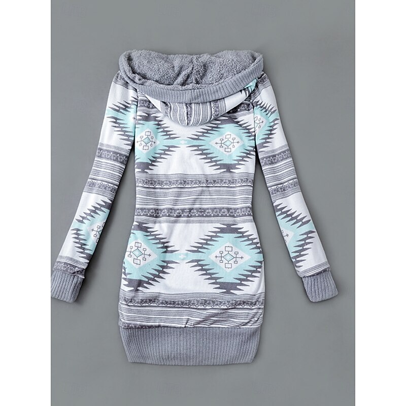 Women's Sweater Casual Soft Geometric Ribbed Hooded Knitted Long Sleeve Regular Tops Knit Outdoor Daily Weekend Pink Red Fall Winter4