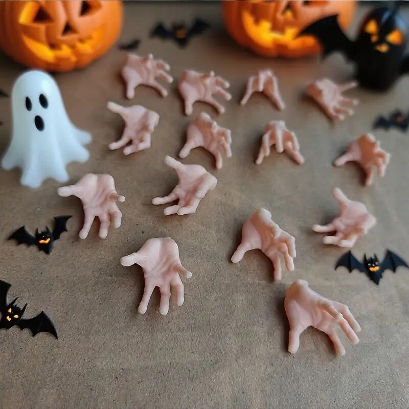 36 pcs Creepy Mini Plastic Hands - Ideal for Halloween Birthday Party Decor RPG Tabletop Figurines & Horror-Themed Accessories2