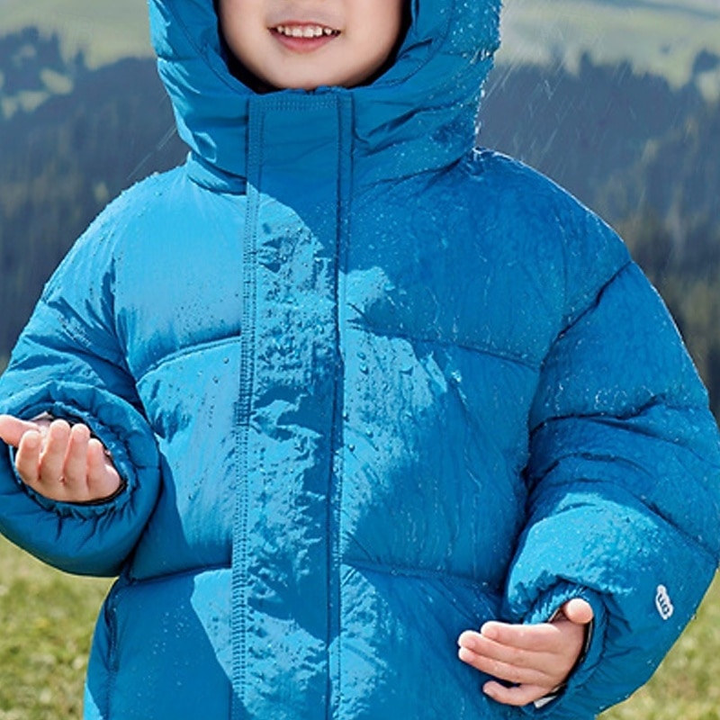 Kids Unisex Down Jacket Puffer Jacket Outerwear Solid Color Long Sleeve Zipper Pocket Lightweight Comfort Keep Warm Coat Outdoor Daily Basic Black Red Blue Fall Winter 4 years+2