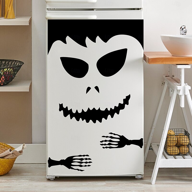 Halloween Scary Demon Hand Door Sticker, Creepy Ghost Hand Wall Decal, Self Adhesive Horror Decor for Haunted House Party, Spooky Festival Atmosphere