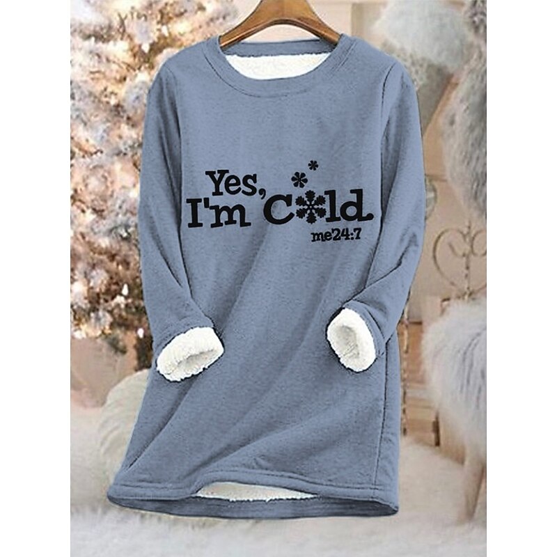 Women's Pullover Sweatshirt Graphic Letter Warm Casual Fuzzy Long Sleeve Crew Neck Round Neck Regular Tops Street Casual Light Pink Yellow Red Blue Spring Fall Winter2