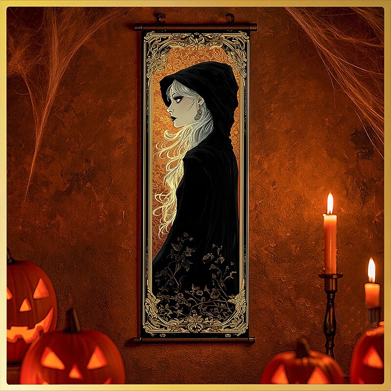 Halloween Wall Hangings Witch Fantasy Living Room Decorations Wall Door Background3