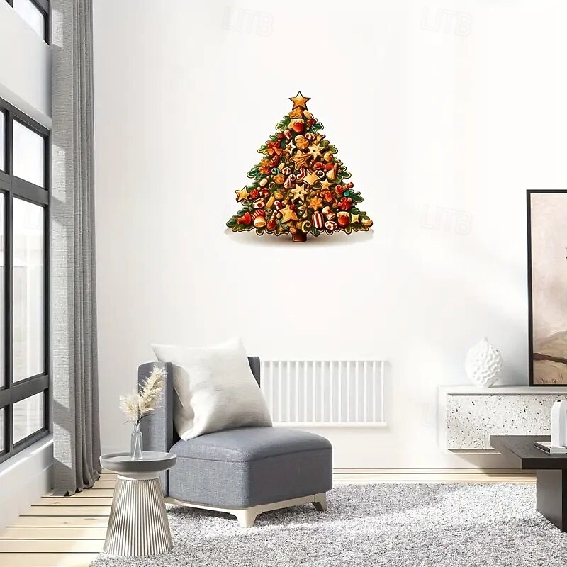 Christmas Tree Wooden Puzzle Art Animal Shaped Pieces Jigsaw Puzzles Christmas Toys With Beautiful Package Christmas Gift Home Decor Family Game2