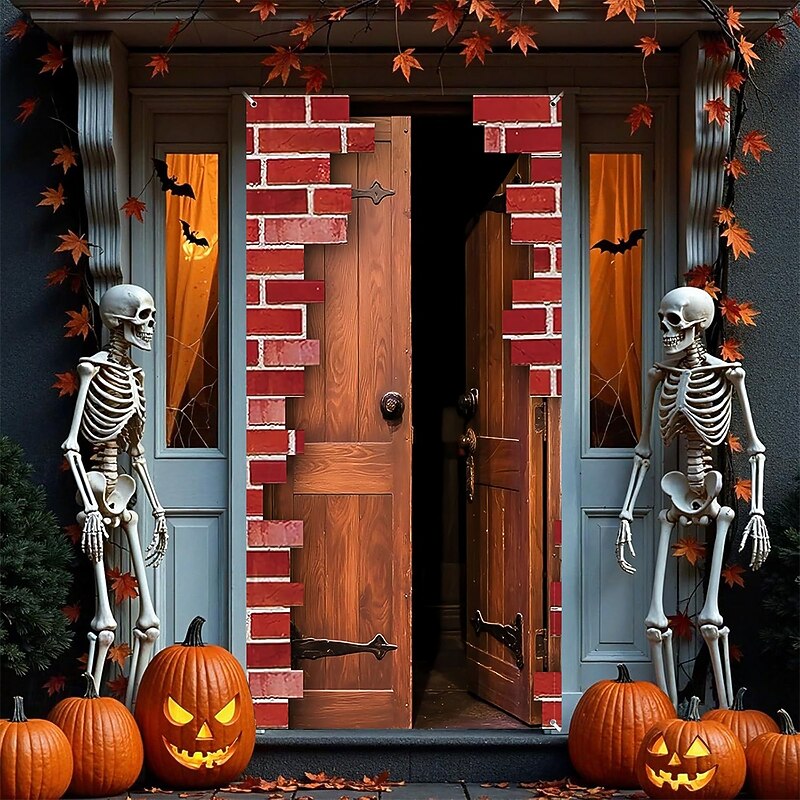 Tapestry Door Cover Outdoor Banners Castle Castle Door Vintage 3D Bedroom Living Room Dorm College Dorm Guys Man Cave Frat Bedroom Home Decor3