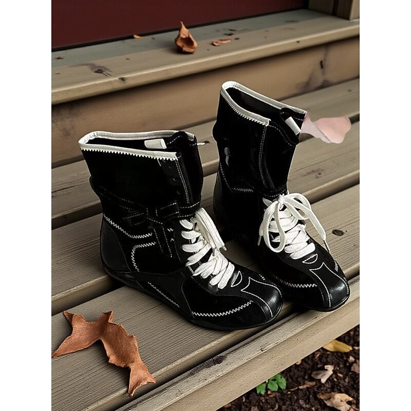 Women's Brown Ankle Boots with - Strap  Boxing Training Style Short Boots for Casual Daily Wear2
