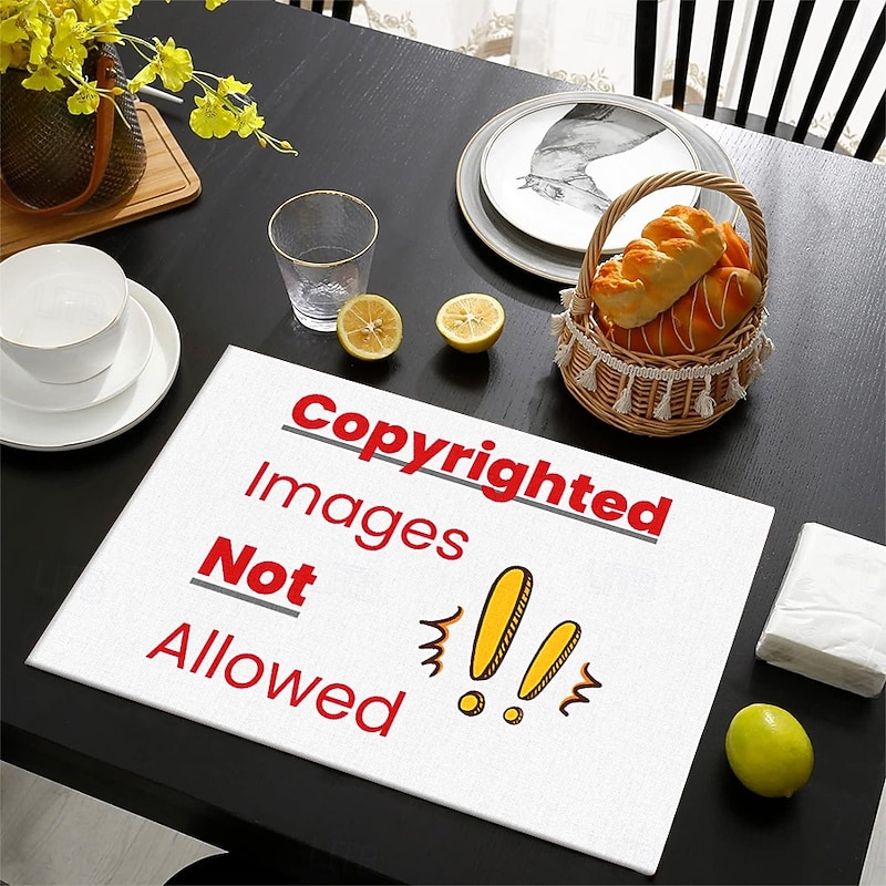 Personalized Tablemat Customized Placemats 1PC/2PCS/4PCS,  Design Your Own Pattern Placemats for Dining Table,12x18inch Decorative Table Mats,Dining Table Decor3