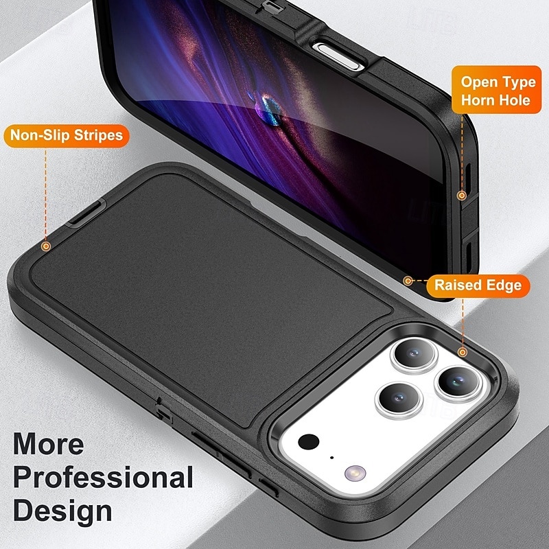 Phone Case For iPhone 17 Air 16 15 14 Pro Max Plus 16e 13 Pro Max Back Cover Shockproof Retro TPU PC2