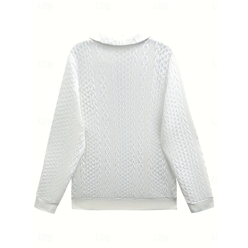 Women's Blouse Solid Color Tropical Stylish Casual Long Sleeve Shirt Collar Regular Tops Daily Zipper Pocket White Pink Blue Purple Spring Fall Winter2