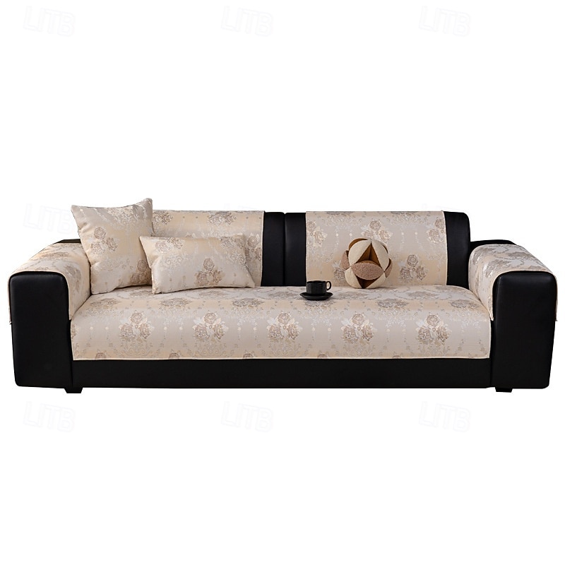 Nordic Jacquard Sofa Cushion Cover, All-Season Luxury Non-Slip Couch Cover, Elegant Sofa Protector with Backrest Cover3