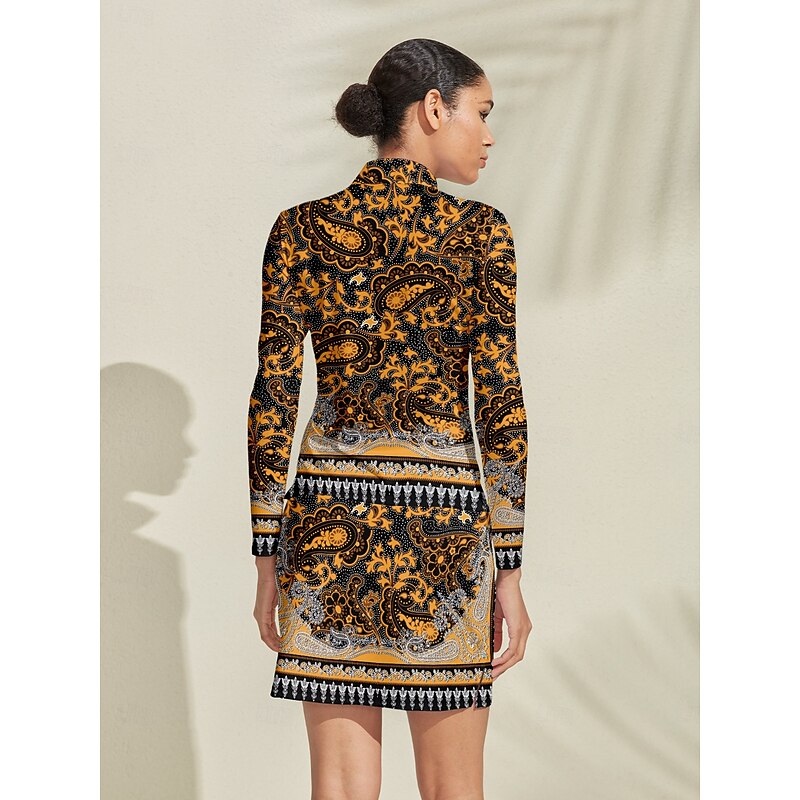 Women's Golf Polo Shirt Golden Long Sleeve Top Ladies Golf Attire Clothes Outfits Wear Apparel2