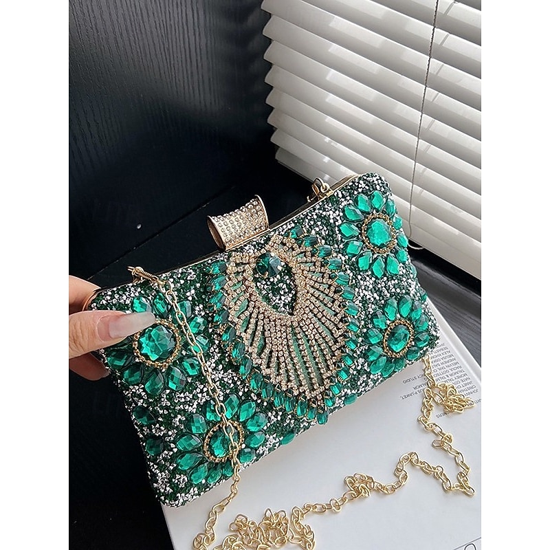 Women's Clutch Evening Bag Christmas Party Gold / White3