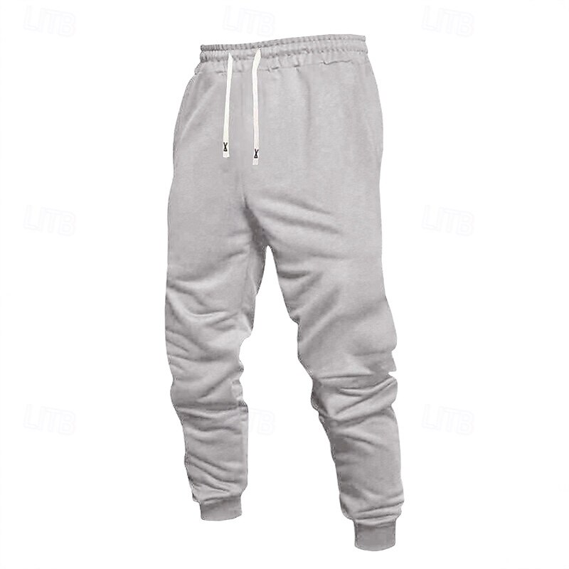 Men's Sweatpants Joggers Trousers Drawstring Pocket Elastic Waist Plain Comfort Sports Outdoor Daily Fashion Casual Black Dark Blue Micro-elastic