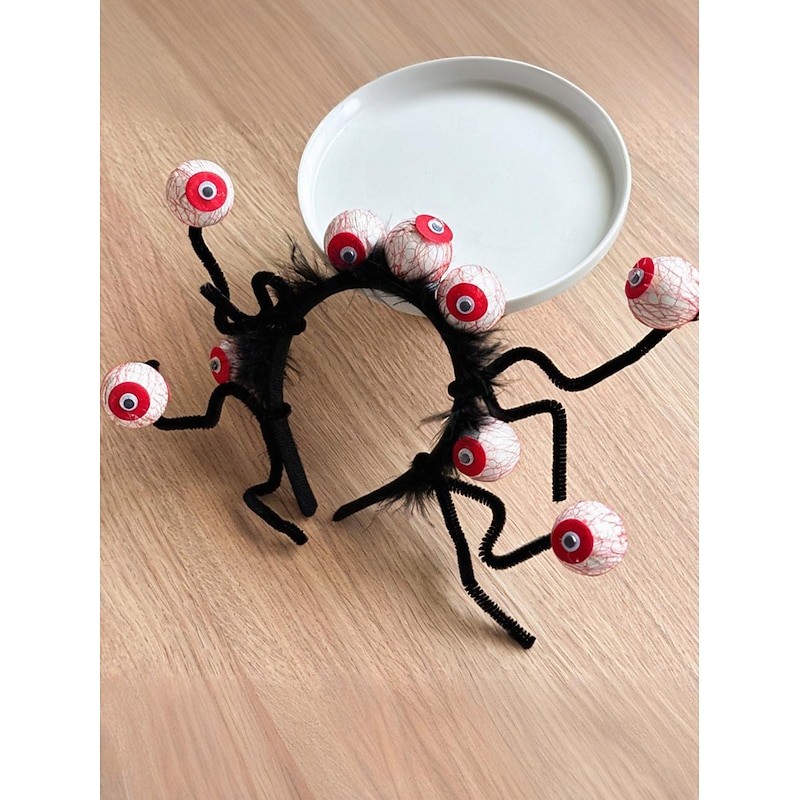 Women's Halloween Eyeball Headband with 3D Novelty Design, Spooky Costume Hair Accessory for Party, Cosplay and Trick-or-Treat4