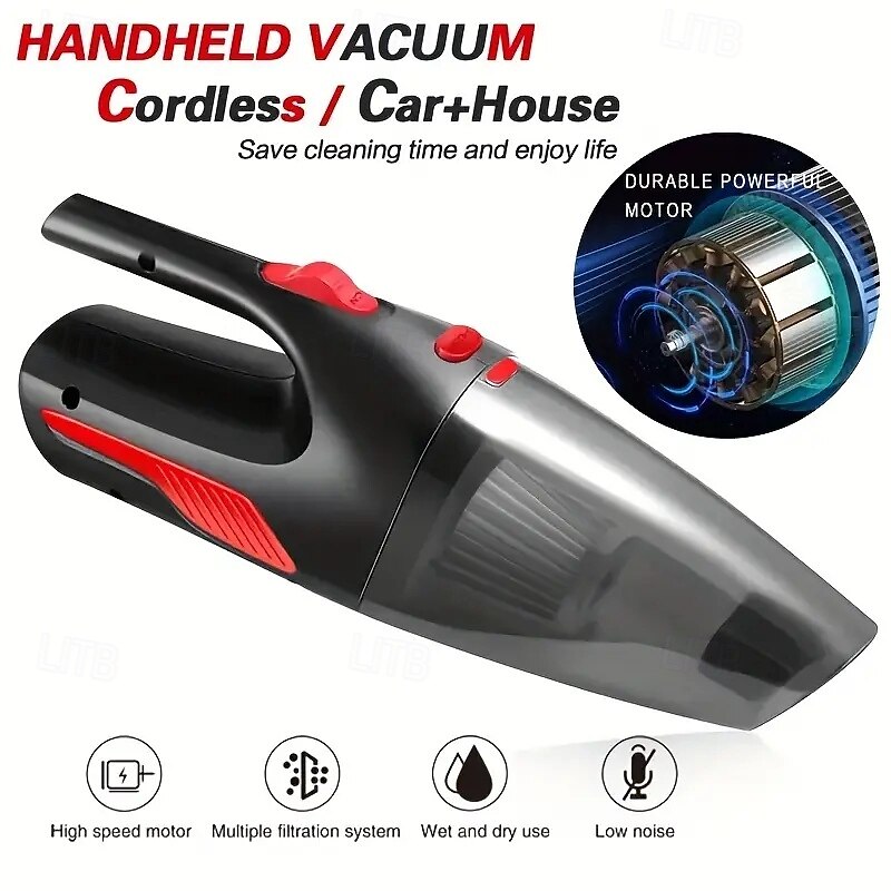 Car Vacuum Cleaner Ultra-Powerful Handheld Cordless Multi-Function Compact Portable Mini Car Vacuum3