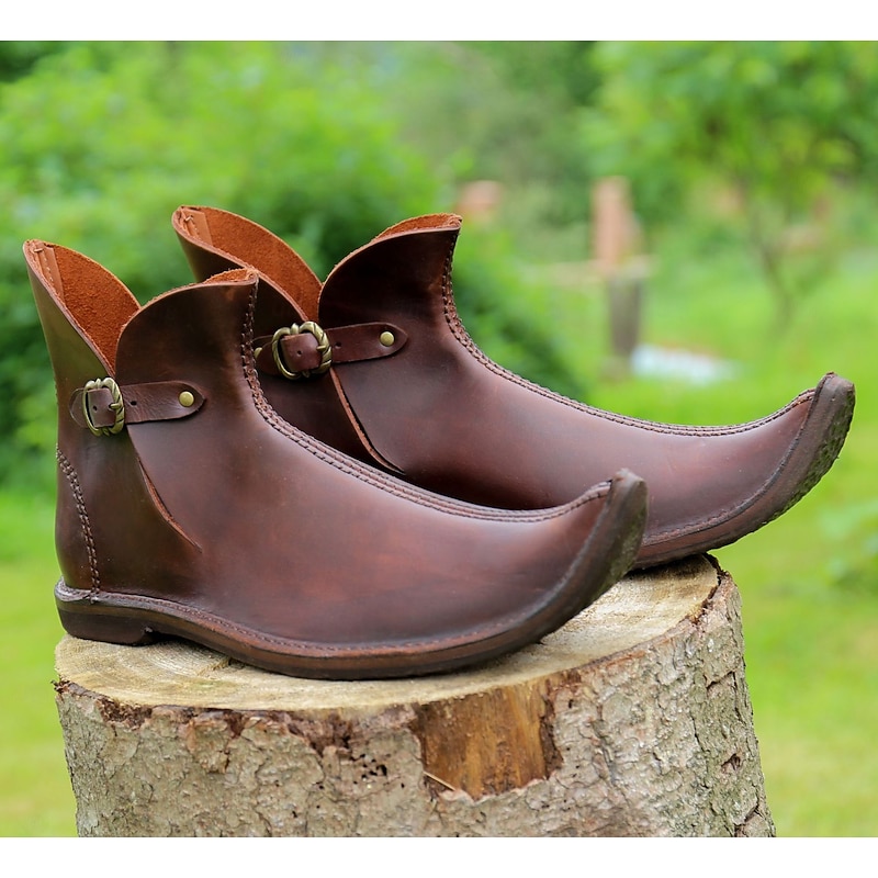 Vintage Medieval Renaissance Shoes Boots Flat Jazz Boots Fairy Ranger Elven Fancy Dress Men's Women's Celtic Pirate Fantasy Halloween Masquerade Casual Daily LARP Ren Faire Adults' Shoes All Seasons3