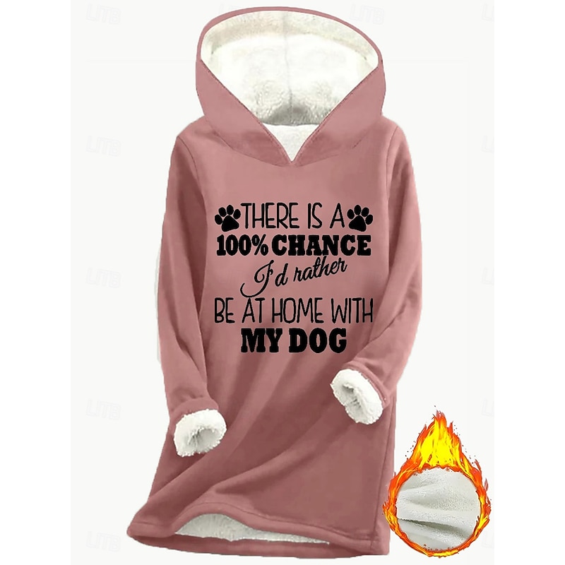 Women's Pullover Hoodie Sweatshirt Graphic Letter Casual Comfrt Long Sleeve Hooded Regular Tops Street Dailywear Casual Print Pink Blue Gray Fall Winter - Main Image