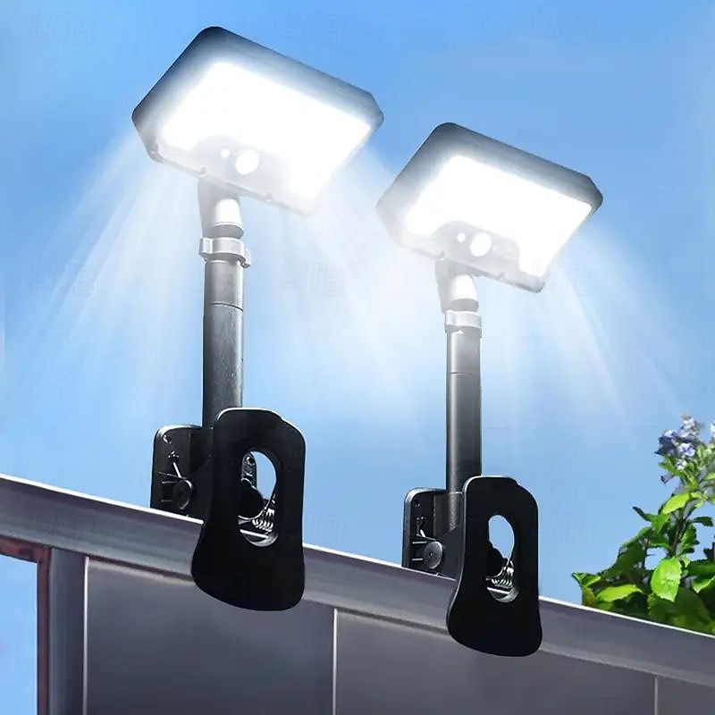 1/2pcs Solar Wall Light 92LEDs IP65 Waterproof Solar Motion Sensor Night Light Convenient Clip-on Installation Suitable for Yard Garage and Fence Lighting Outdoor Decoration