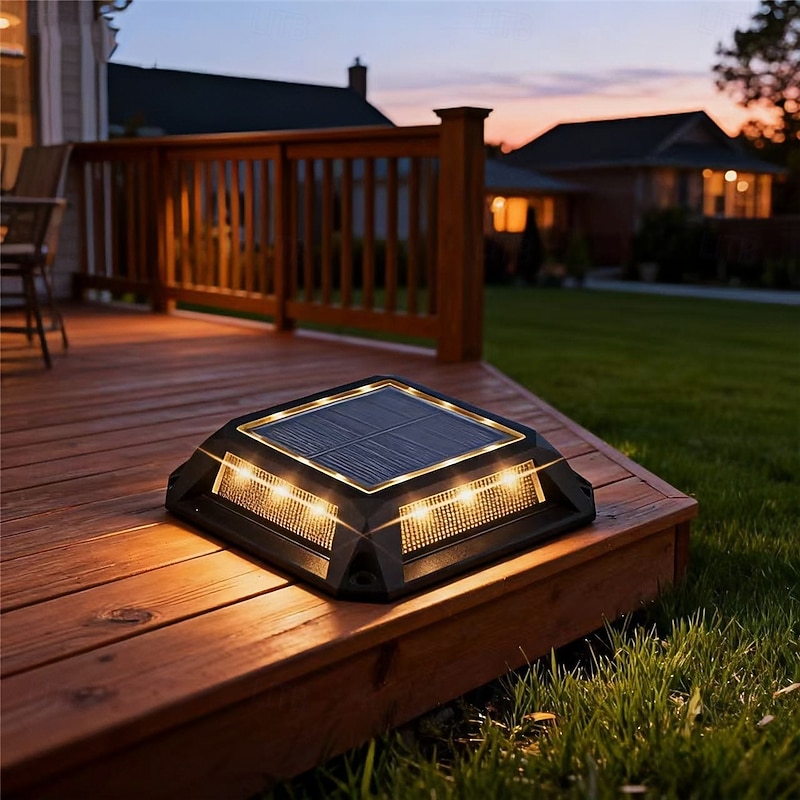 Die Cast Aluminum Shell Led Solar Outdoor Deck Lights Road Stud Lights Landscape Decorative Lights  1PC