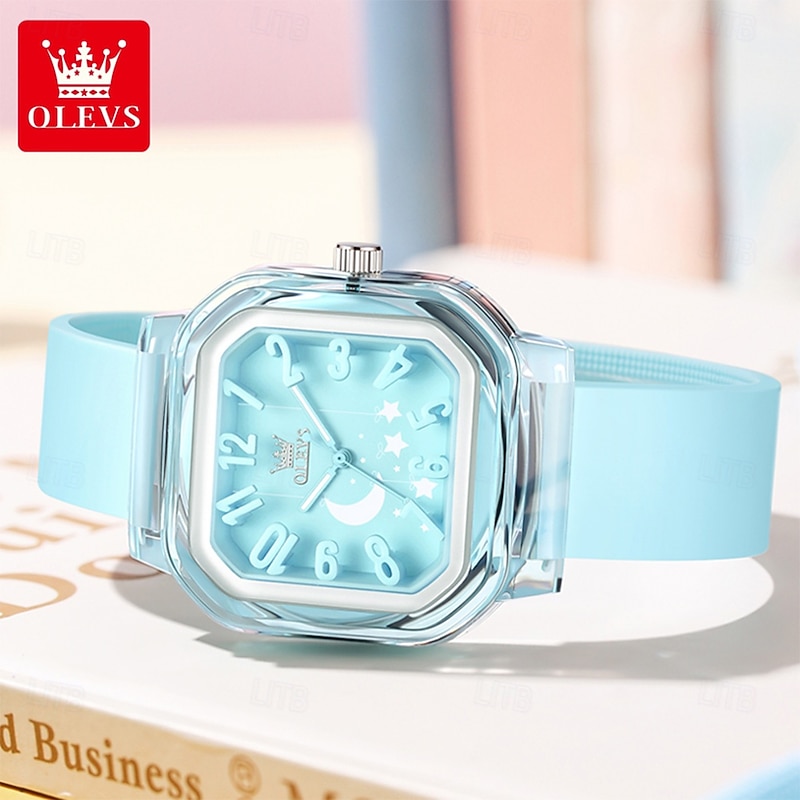 OLEVS Women Quartz Watch Luxury Large Dial Fashion Business Luminous Waterproof Decoration Silicone Watch2