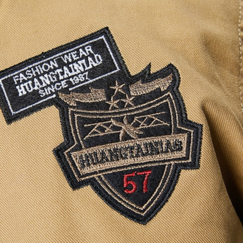 Men's Utility Jacket Cargo Jacket Casual Jacket Vacation Daily Breathable Pocket Spring Fall National Flag Fashion Classic Stand Collar Regular Black Khaki Army Green Jacket3