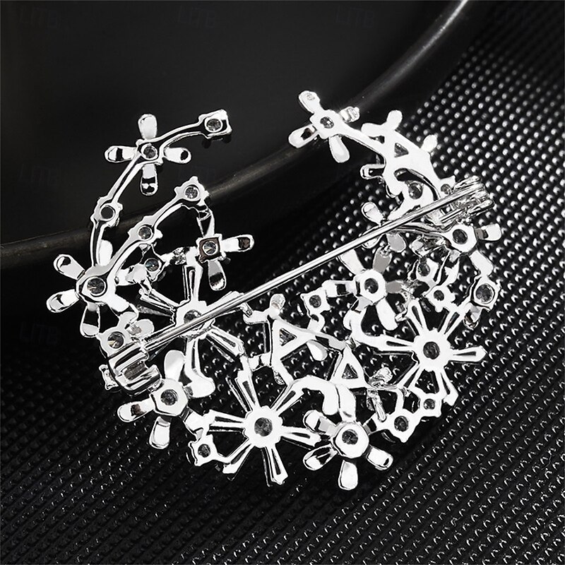 Brooches Classic Retro Geometrical Moon Elegant Cute Luxury Brooch Jewelry Silver For Wedding Party Gift Engagement Prom Festival4