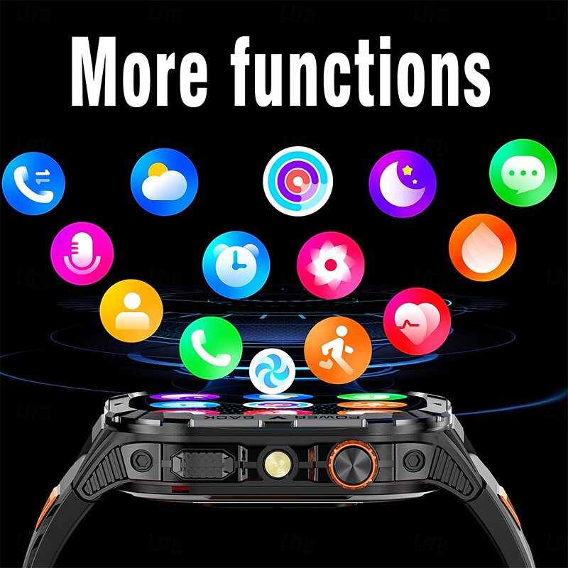 K70A Smart Watch Men 2.13 AMOLED HD Display Outdoor Bluetooth Call Compass Sports Fitness Tracker 480mAh Battery Smartwatch3