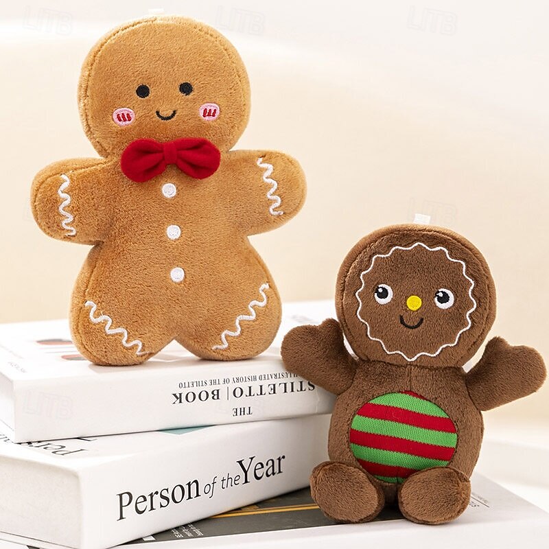 Gingerbread Man Christmas Tree Ornament Pillow Cushion - Holiday Decoration Gift for Men, Women & Kids, Perfect Christmas Eve Present2