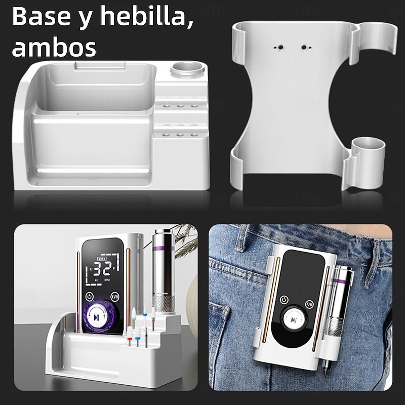 Nail Polisher Professional Emery Drill Portable 45000 RPM XI.CAI Portable Sander Charging Type3