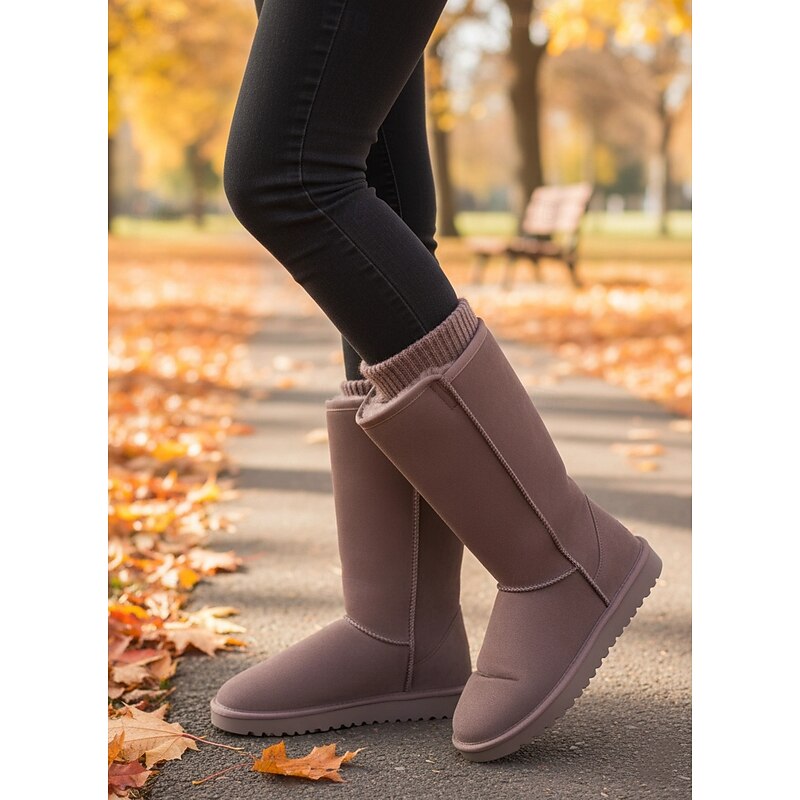 Women's Mid-Calf Winter Boots with Plush Fleece Lining – Warm and Cozy Snow Boots for Casual Cold Weather Wear