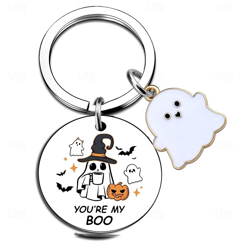 Halloween Boo Basket Stuffers for Women Spooky Basket Stuffers for Him Cute Halloween Boo Boo Keychain Gifts for Teens You Are My Boo3