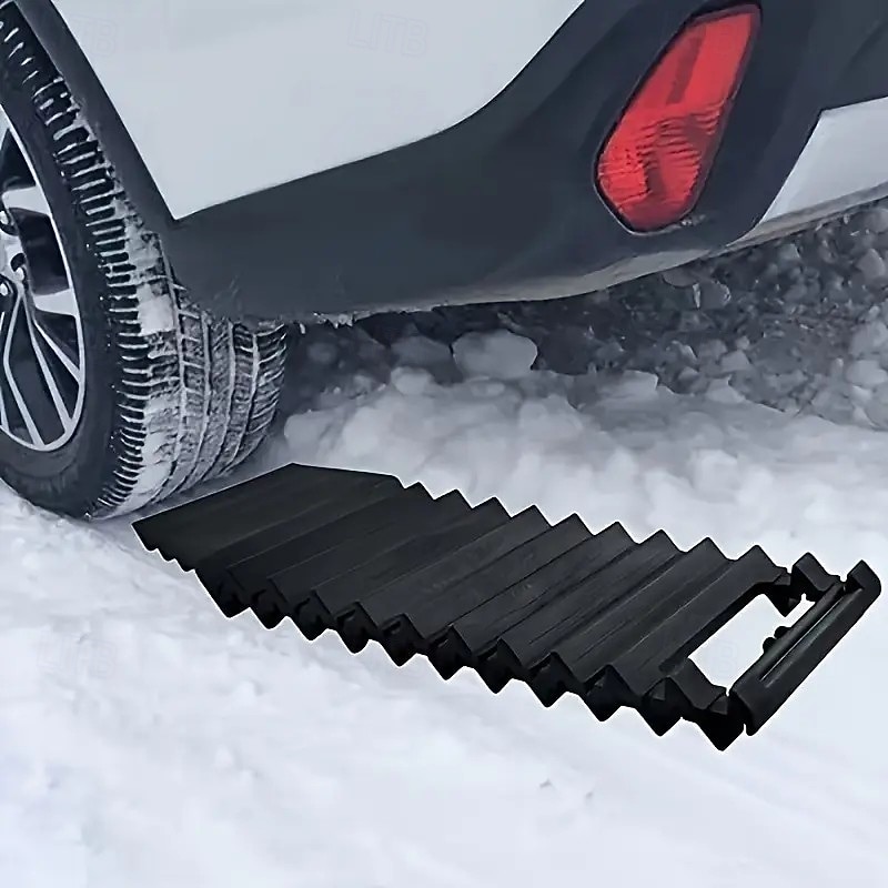 Portable Tire Rubber Snow Traction Mat – Durable, Heat & Wear-Resistant, 325mm x 13mm, Industrial Hardware, No Assembly, Winter Driving Aid for All Vehicles, Enhanced Driver Traction Solution - Main Image