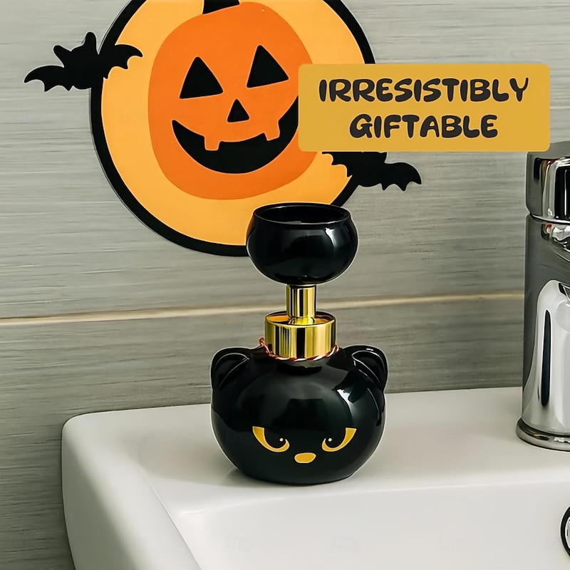 Cat Paw Soap Dispenser Pawprint Magic Halloween Edition Cat Paw Foam Soap Dispenser Refillable Empty Hand Soaps Pump Bottle for Bathroom and Kitchen Ideal Gifts for Cats Lovers2