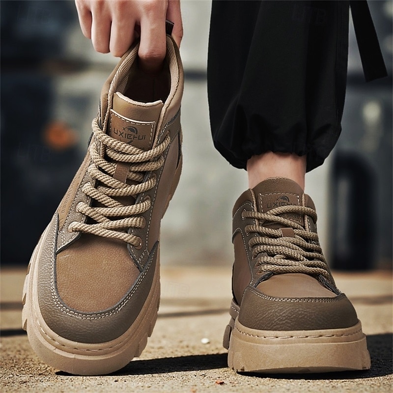 Men's High Top Casual Shoes | Comfortable Lightweight Fashion Sneakers For Daily Wear