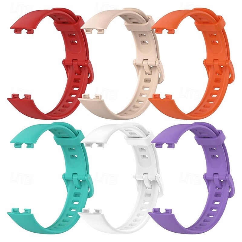 6 /3 Pack Smart Watch Band Compatible with Huawei Band 10 Band 9 Band 8 Smartwatch Strap Adjustable Classic Clasp Sport Band Replacement Wristband For Huawei Band 10 / Huawei Band 9 / Huawei Band 84