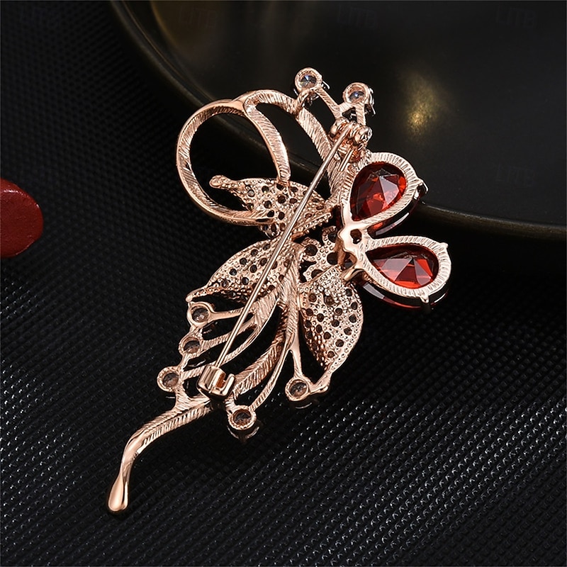Brooches Classic Retro Floral Elegant Fashion Brooch Jewelry Champagne For Wedding Party Gift Engagement Prom Festival2