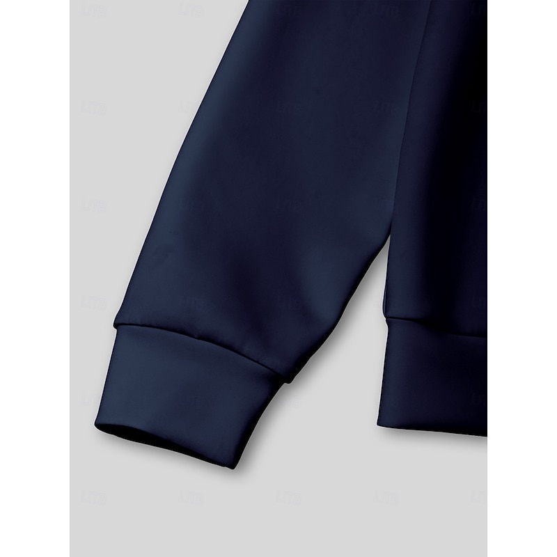 Men's Golf Polo Shirt Navy Blue Long Sleeve Top Golf Attire Clothes Outfits Wear Apparel4