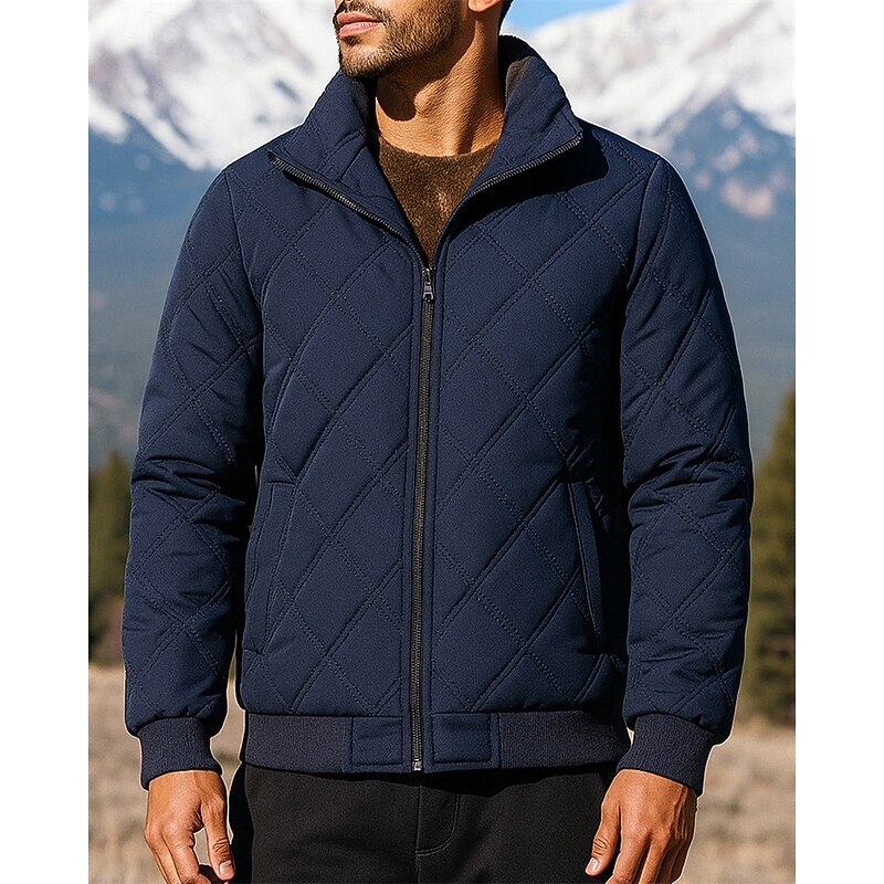 Men's Hiking Jacket Fleece Jacket Thermal Jacket Winter Outdoor Thermal Warm Top Light Brown Black White Light Green Dark Blue3