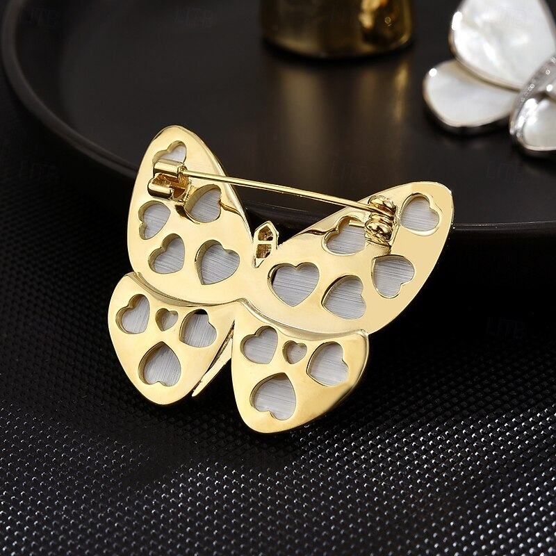 Brooches Classic Retro Butterfly Elegant Fashion Luxury Brooch Jewelry Silver Gold For Wedding Party Gift Engagement Prom Festival2